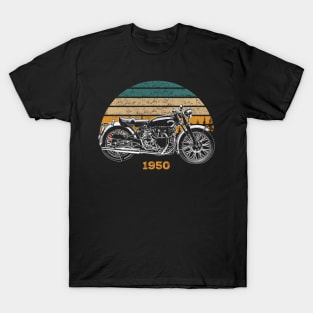 1950 Vincent Black Shadow Vintage Motorcycle Design T-Shirt
